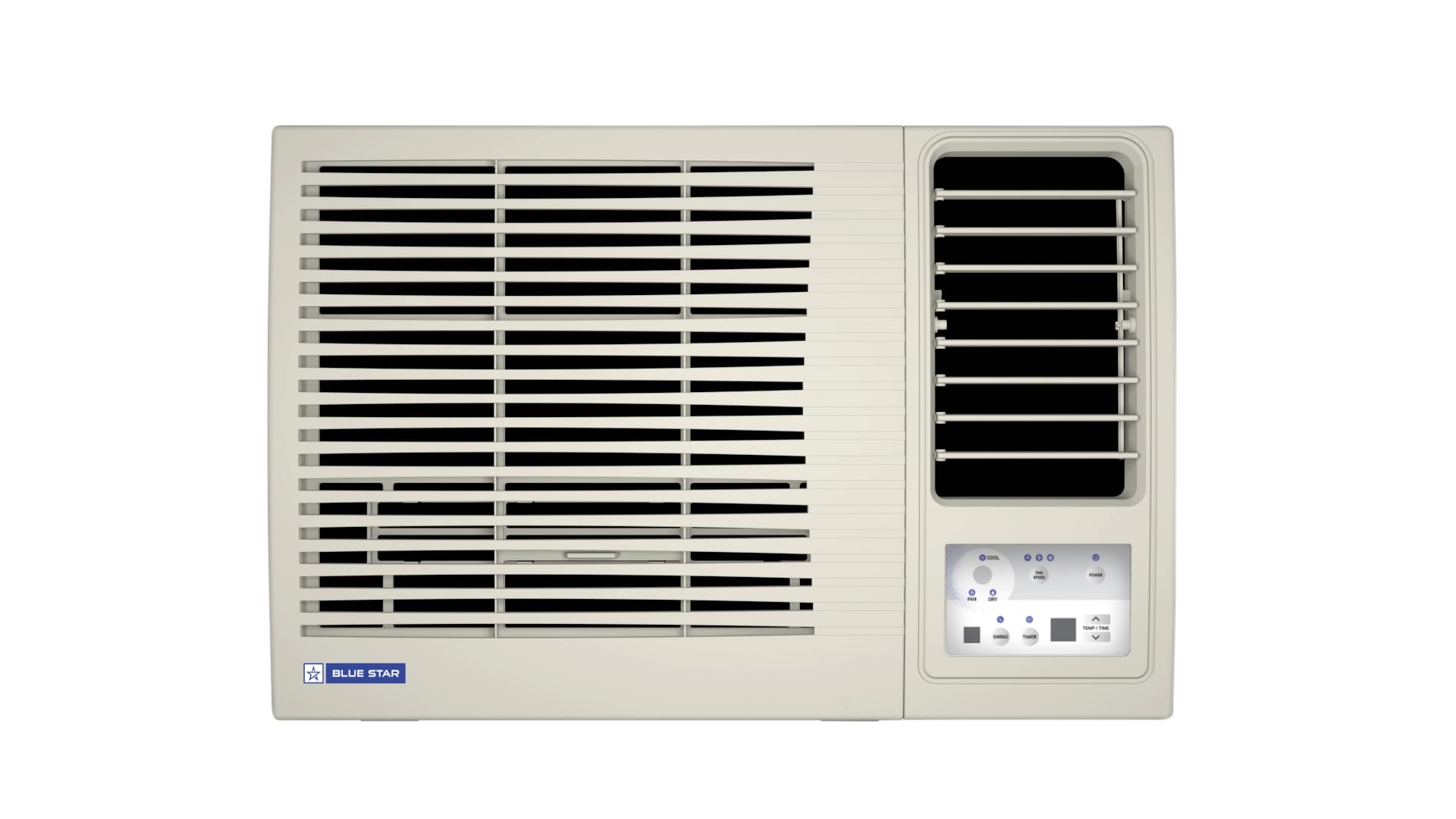 Blue Star 1 Ton 3 Star Fixed Speed Window AC (Copper, Turbo Cool, Fan Modes-Auto/High/Medium/Low, Hydrophilic Blue Fins, Dust Filters, Self-Diagnosis, 2024 Model, WFD312L, White)