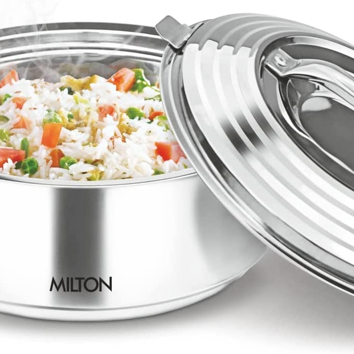 Milton Galaxia Stainless Steel Casserole, 2.5 litres, Silver