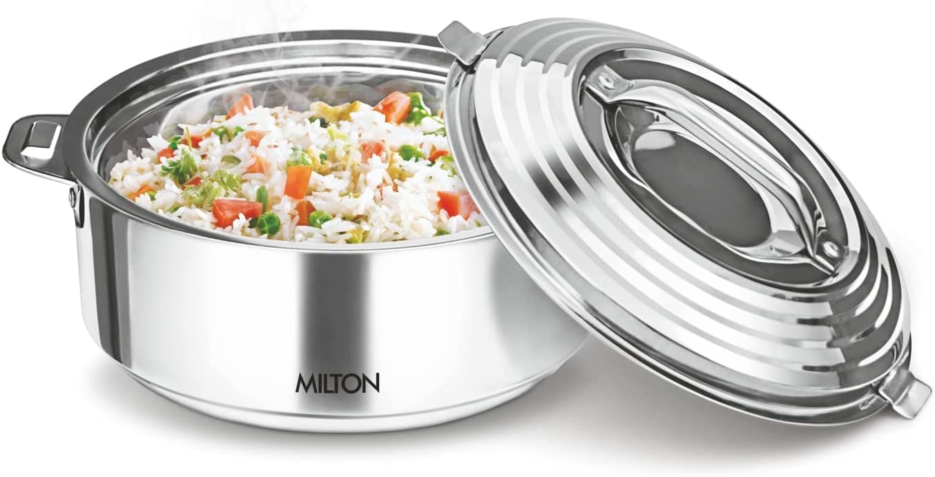 Milton Galaxia Stainless Steel Casserole, 2.5 litres, Silver