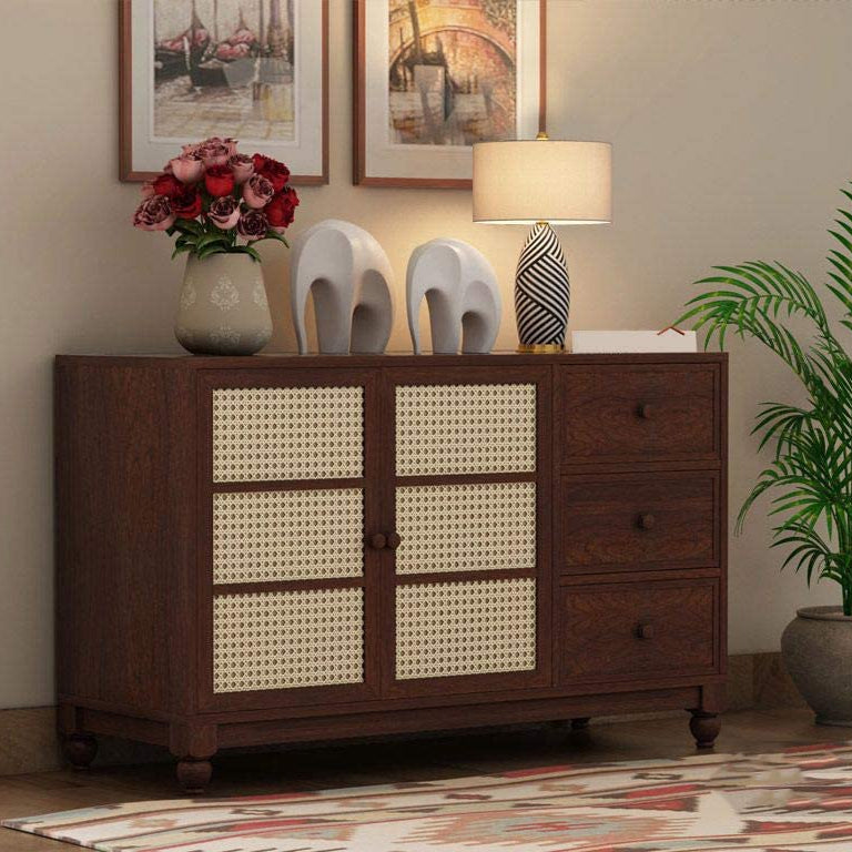 GADWAL FURNITURE Sheesham Wood Standard Chest of Storage Drawers and Cabinet for Home Living Room Hall (Walnut Finish)