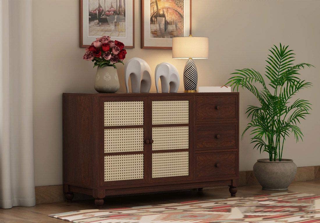 GADWAL FURNITURE Sheesham Wood Standard Chest of Storage Drawers and Cabinet for Home Living Room Hall (Walnut Finish)