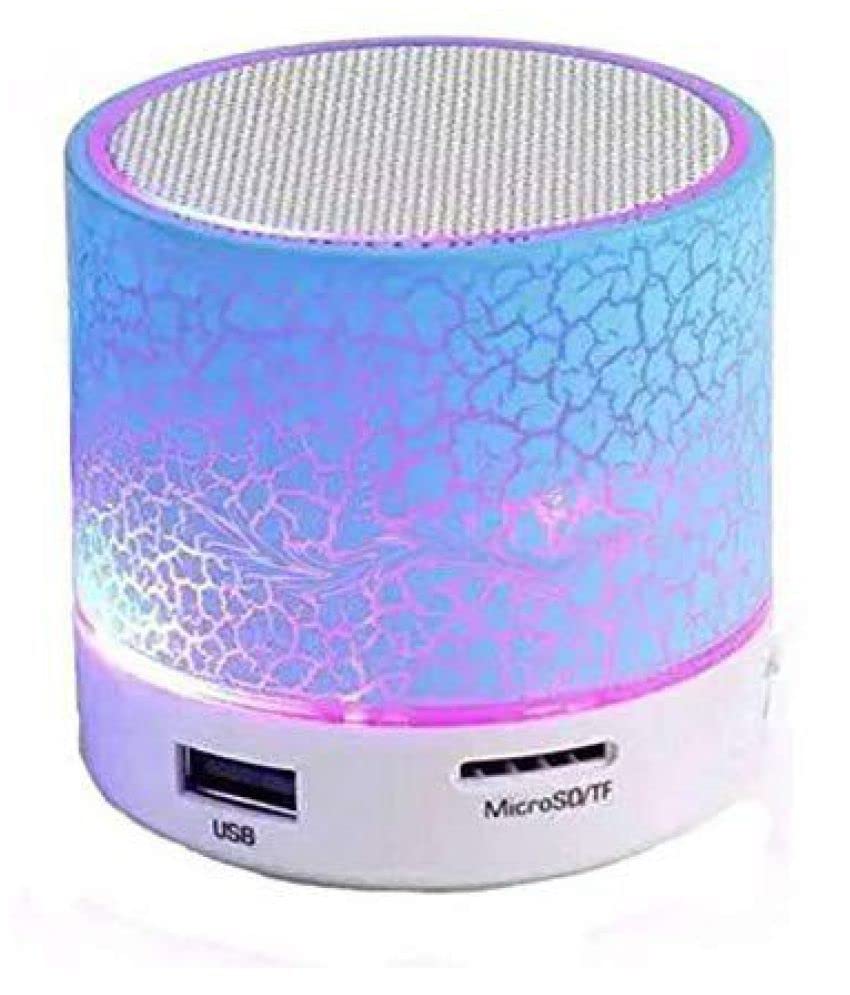 Tacson S10 Mini Portable Wireless Bluetooth Speaker with Smart LED Light, for MP3 Music Player,connectivity SD Card, All Smartphone, Multicolor