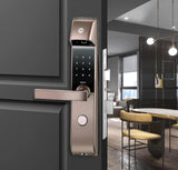 Yale YDM 4115-A, Smart Door Lock with Biometric, Pincode, Mechanical Keys & App Enabled Access, Bluetooth & Wi-Fi Optional for Home & Office | 1 Year Warranty| Matte Finish | Bronze