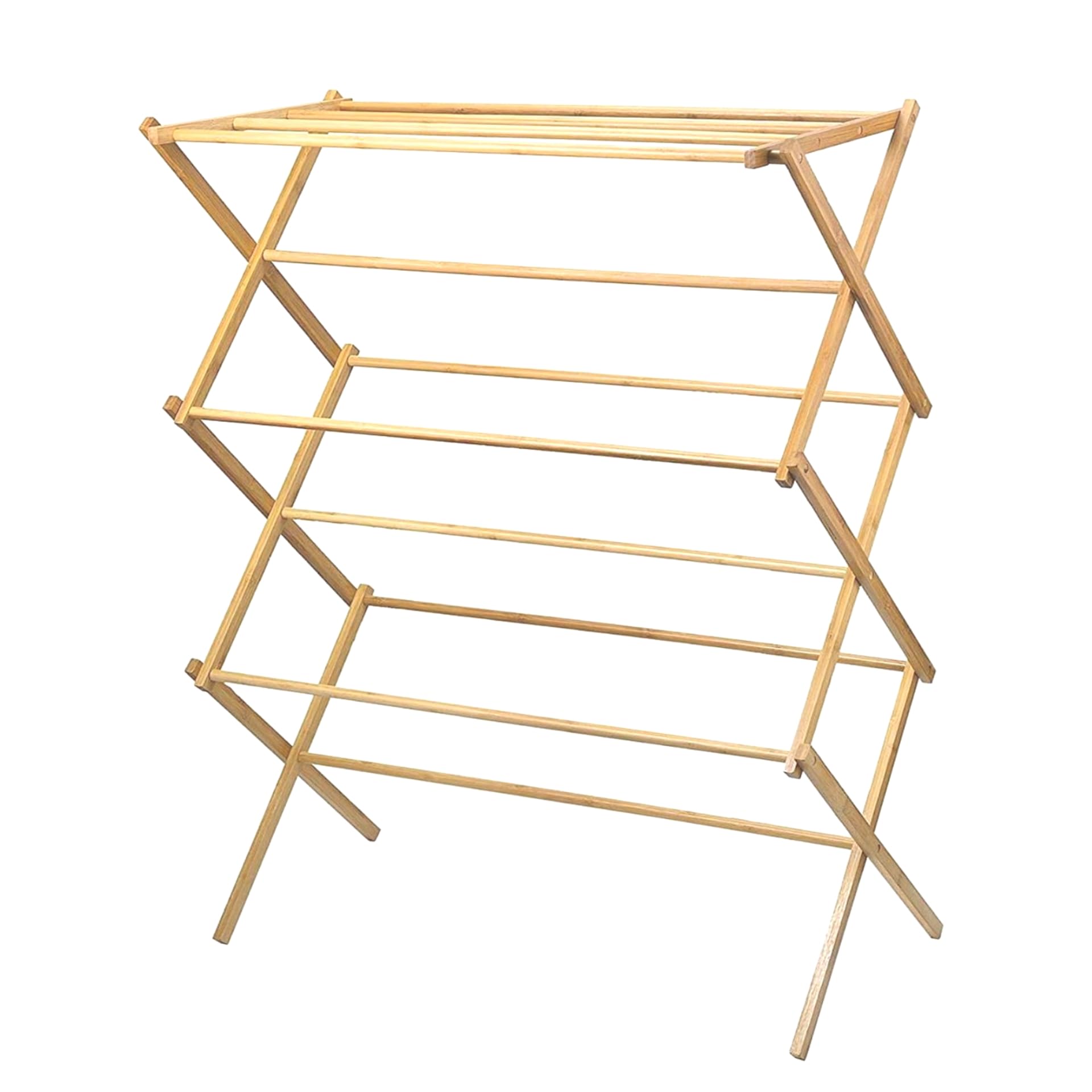 Home-it Clothes Drying Rack - Bamboo Wooden Clothes Rack - Heavy Duty Cloth Drying Stand