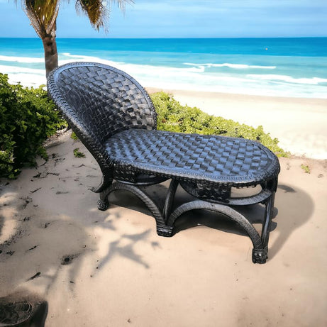 MADE FROM TYRES Patio Lounger Chair for Garden and Outdoor | Lounger Chair for Terrace and Balcony | Unique, Eco - Friendly Rubber, Black [120 * 70 * 85 cm]