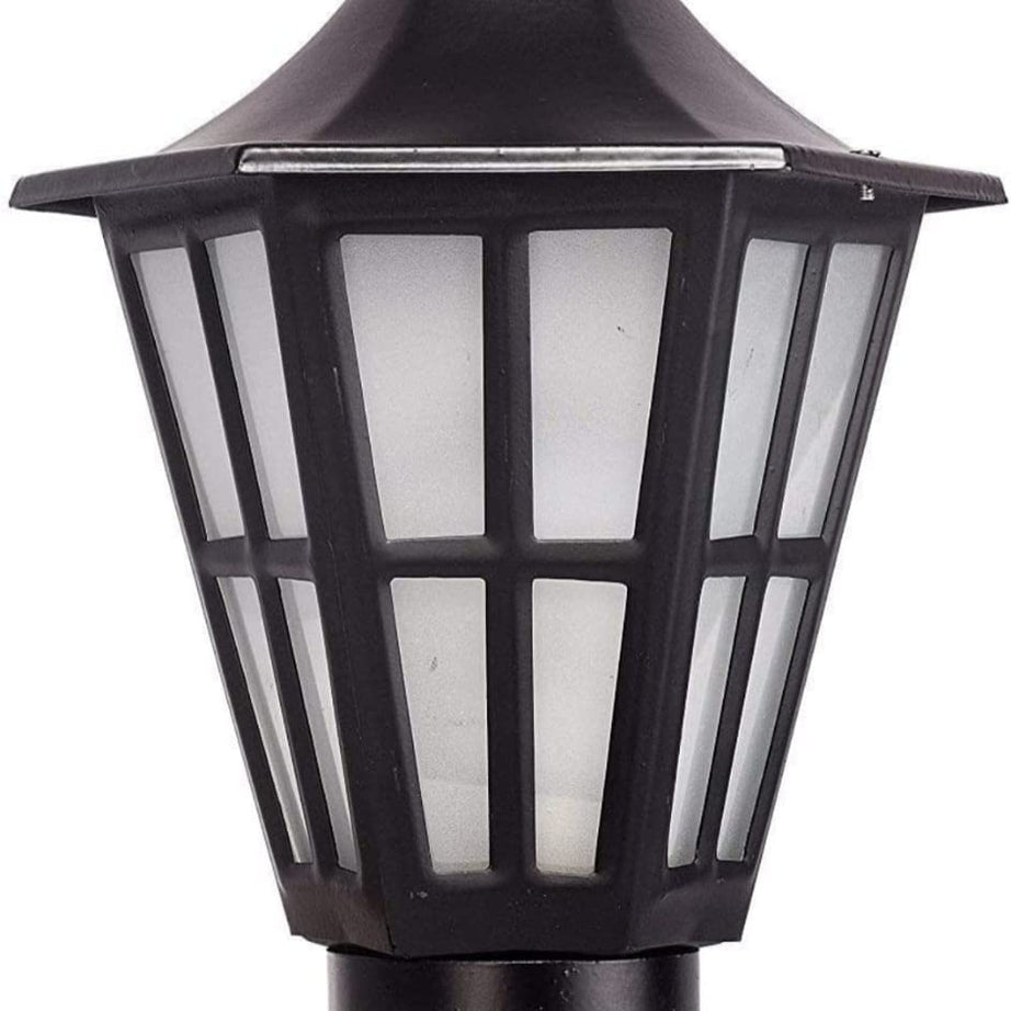 R.M Ms Model L-21 Main Gate Lights Pillar Waterproof With Black Metal Pvc Outdoor, Gate, Garden, Pillar Post Lighting (Bulb Not Included)