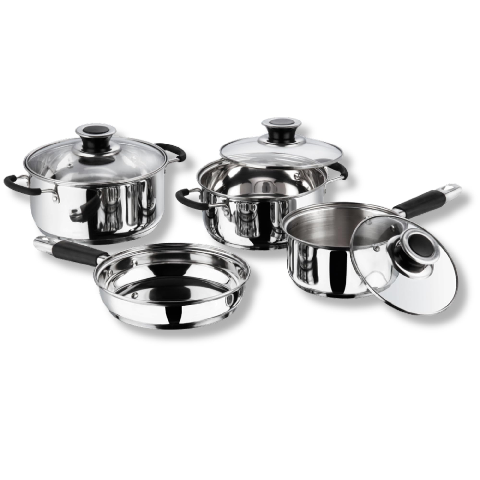 vinod cookware Masterchef Cookware Set of 4 Pieces with 3 Lids