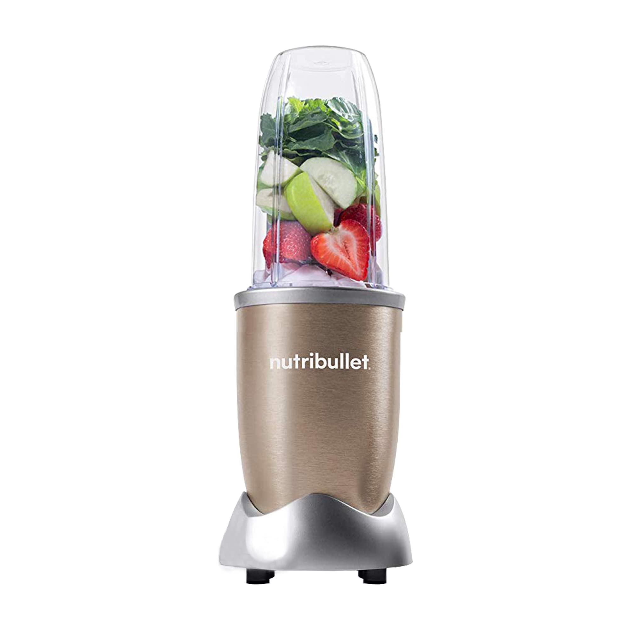 Nutribullet Pro 900W Champagne Gold, 12 Pcs Set, Usa #1 Mixer / Grinder / Smoothie Maker, "The Original ", Food Processor, Best Blender, 3 Unbreakable Jars, 2 Blade Set (Wet & Dry) - 900 Watts