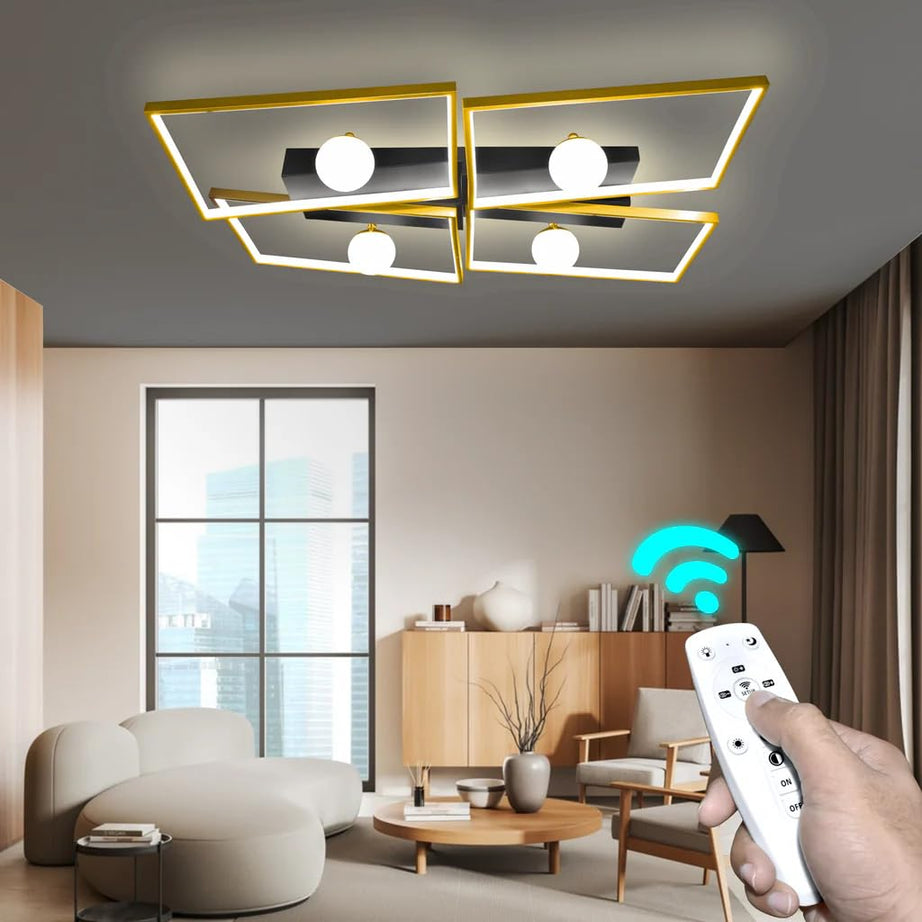 Smartway®- Chandelier for living room,modern,dining table,hall,hanging ceiling light,pendant lamp, 186 Watt Spruces,Smart Voice Assist (Google, Alexa), App Control