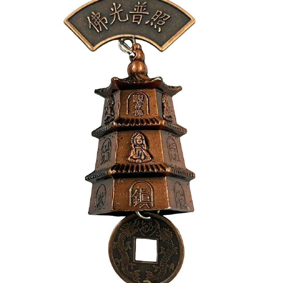 numeroastro Tibetan Hanging Bell | Wind Chime for Homes, Offices, Cars for Positive Flow of Chee Energy (1 Pc)