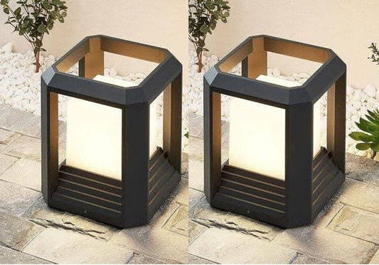 G CHHARIYA TRADERS GATE LIGHT for HOME GATE PILLAR WATERPROOF PACK of 2 (BULB NOT INCLUDED)