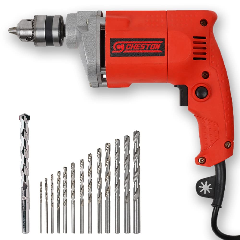 Cheston 10mm Drill Machine (DRILL WITH 13HSS AND 1 WALL BIT)