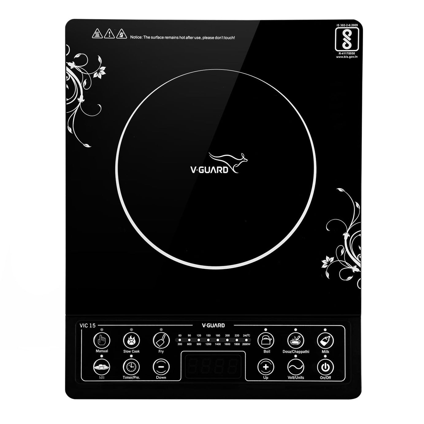 V-Guard VIC 15 2000 Watt Induction Cooktop