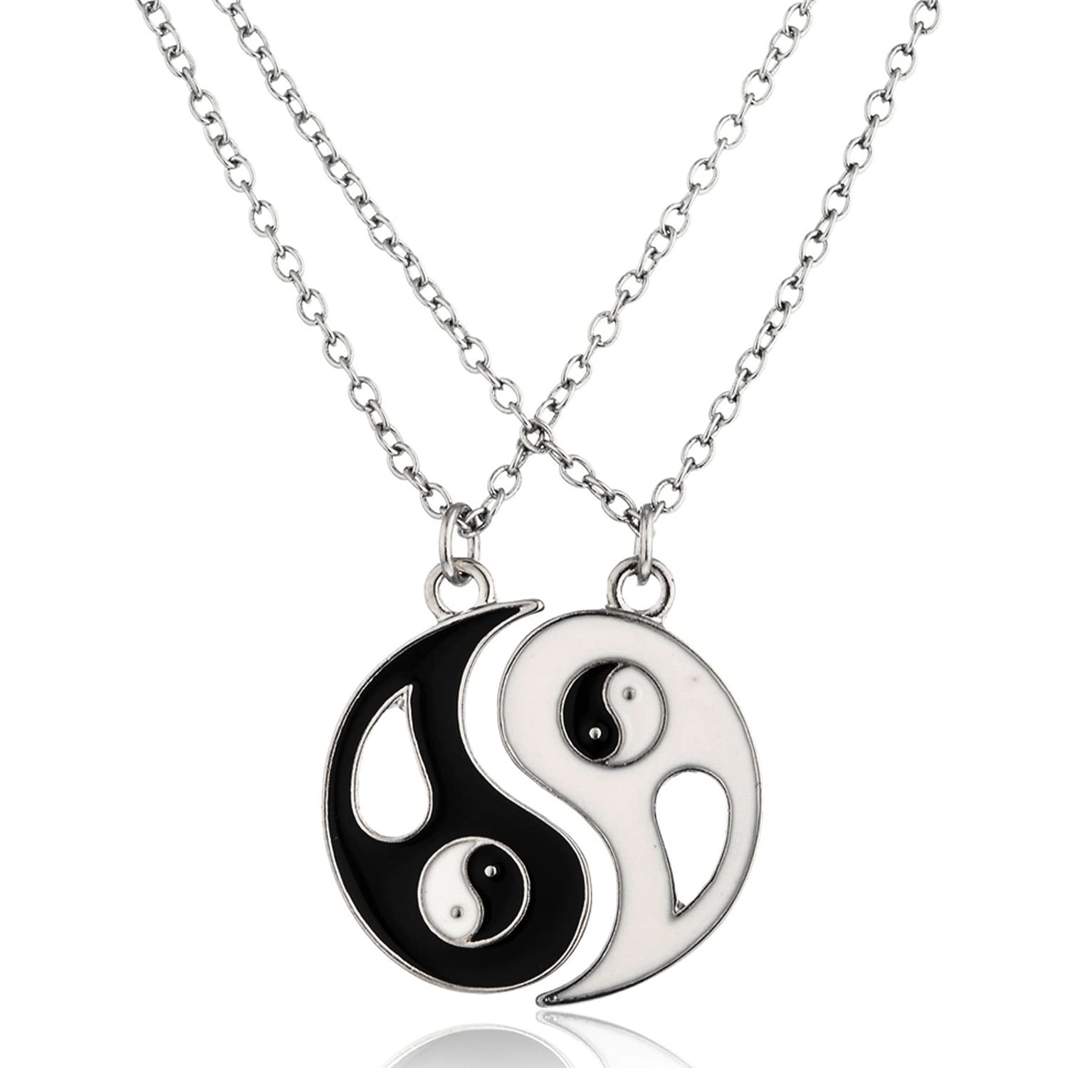 Young & Forever Gift Valentine Gift For Girlfriend Boyfriend Rakhi Gift Yin Yang Pendant Couple Necklace Best Friend Necklace For Women Jewelry Gift For Him & Her Bff Necklace Gifts Combo