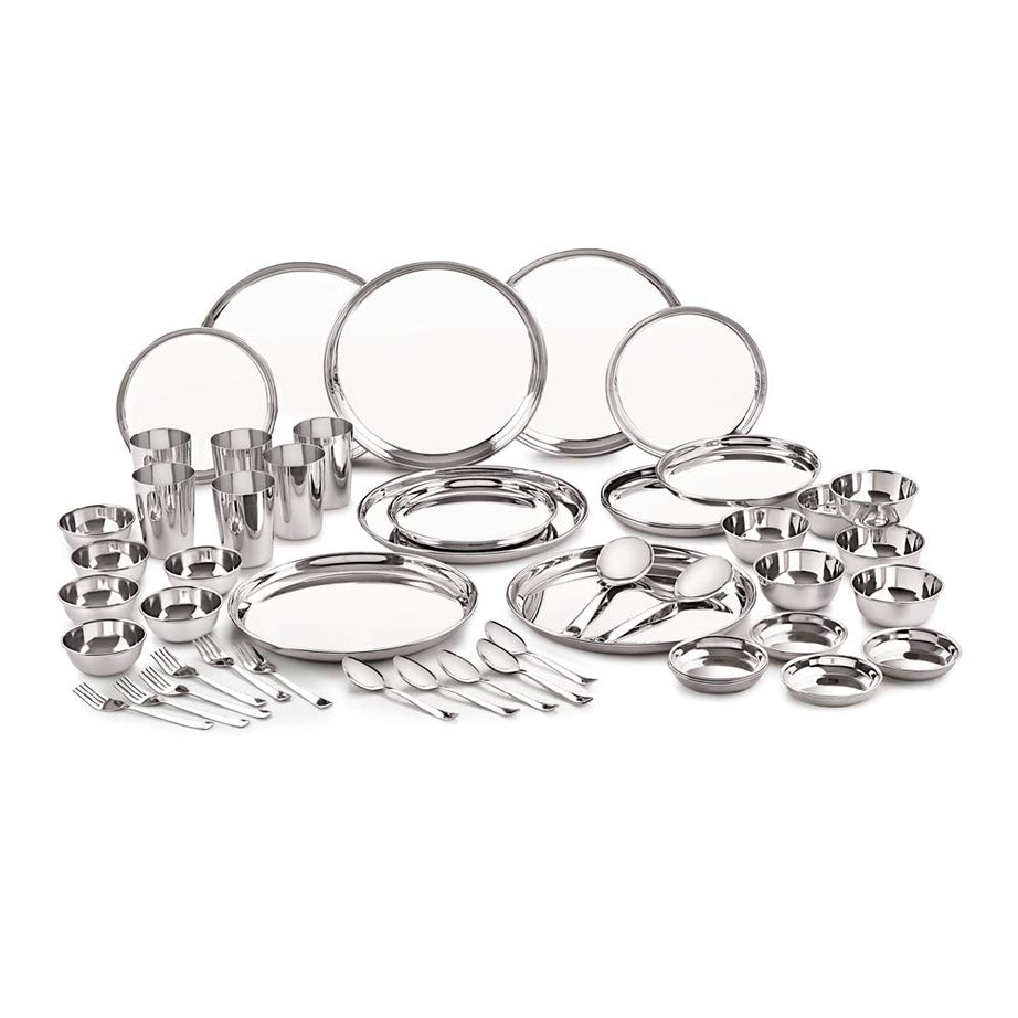 Neelam Stainless Steel Premium Dinner Set (Set of 50 Pcs)