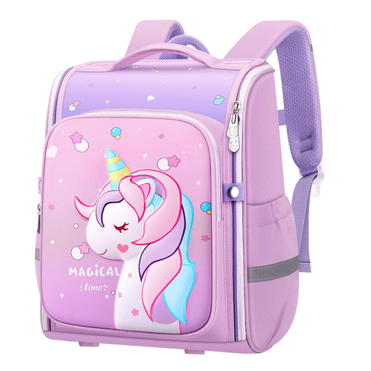 PALAY® Unicorn Backpack for Kids Girls Stylish Durable Water-Resistant Backpack Shoulder School Bags for Girls Kids 6-12 Years Old Birthday & Rakhi Gift - Purple