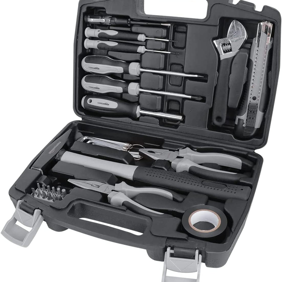 amazon basics 32 Piece Household Tool Set, steel alloy