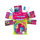 Cello ColourUp Celebration Kit|Coloring Kit includes Crayons, Sketch Pens, Coloured Pens & Activity Book|Best Gift Set for Kids Birthdays, Return Gifts & Diwali Presents