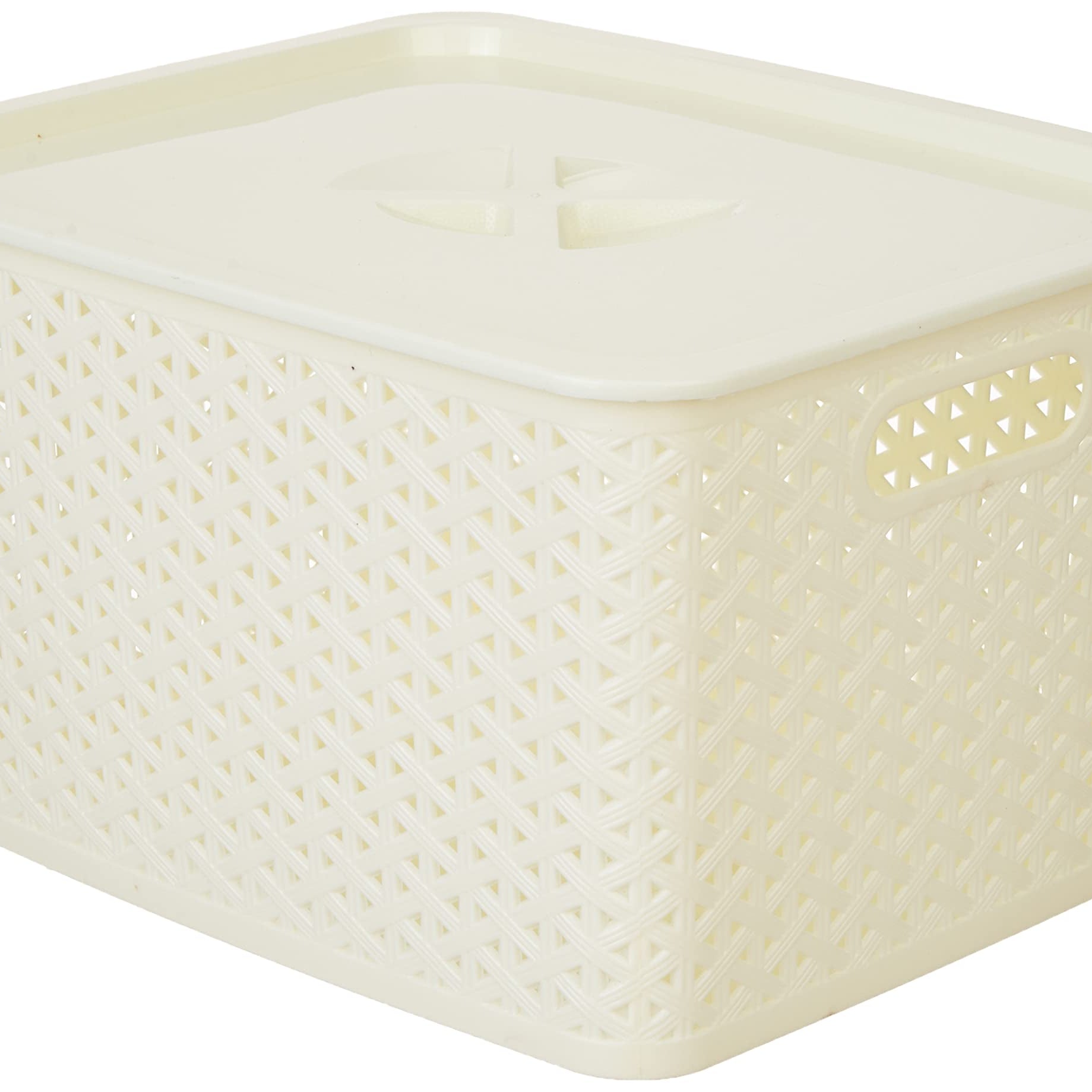 Aristo 335 Solitaire Plastic Multipurpose Storage Basket with Lid 15ltr|34.5 x 27.5 x 19cm