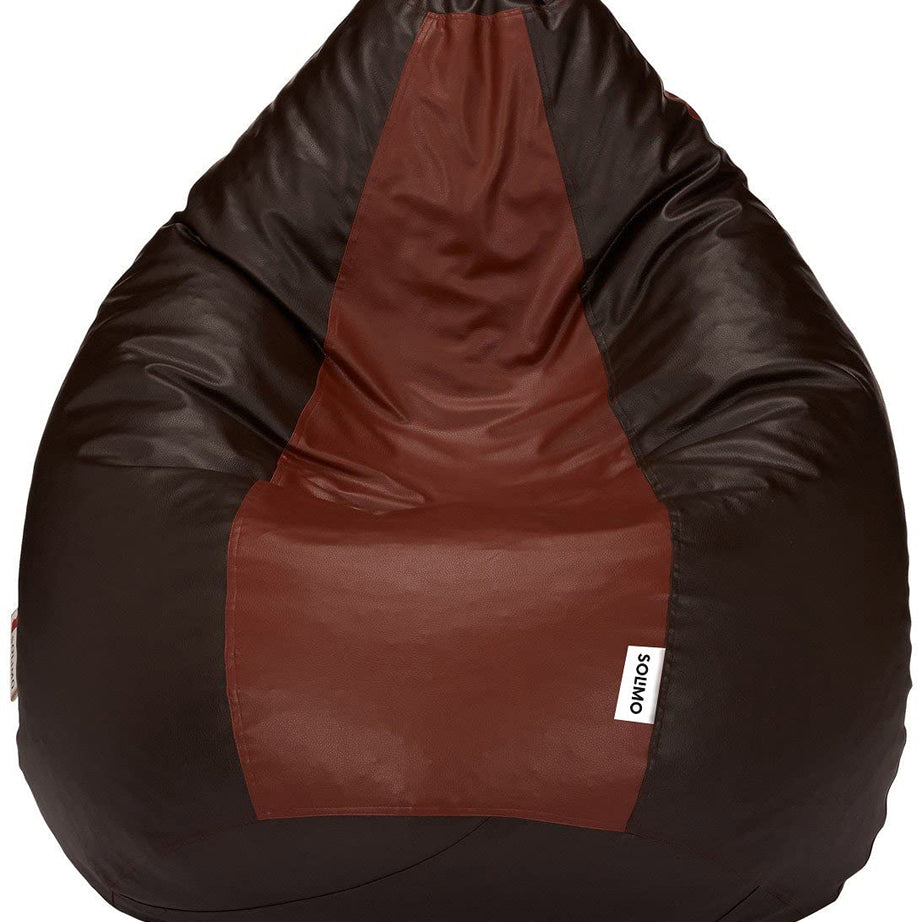 Amazon Brand - Solimo XXXL Bean Bag Cover Without Beans (Brown and Tan)