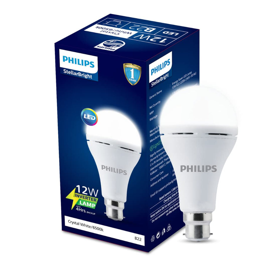 Philips 12W Emergency Bulb | Rechargeable Emergency Bulb for Power Cuts | Backup : 4hrs, Cool Day Light,Pack of 1