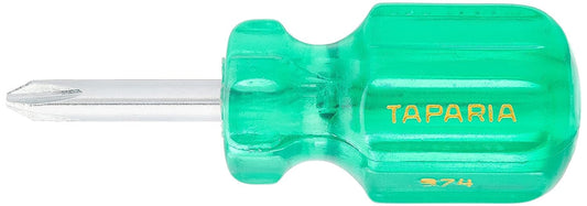 Taparia 974 Steel Two in One Stubby Screw Driver (Green and Silver)