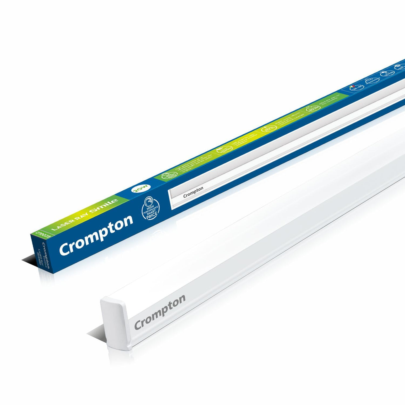 Crompton Laser Ray Smile 20W LED Batten | Energy Efficient Batten for Home | Cool Day Light (6500K) (Pack of 1)