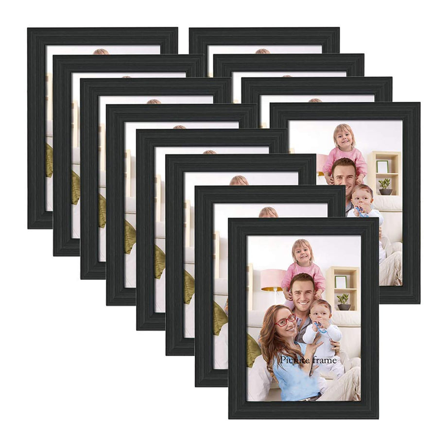 ArtzFolio Wall Photo Frame D222 | Wall Photo Frame Collage for Living Room | Picture Frames Home & Wall Decoration | Black | Set of 12 Units | 4x6inch