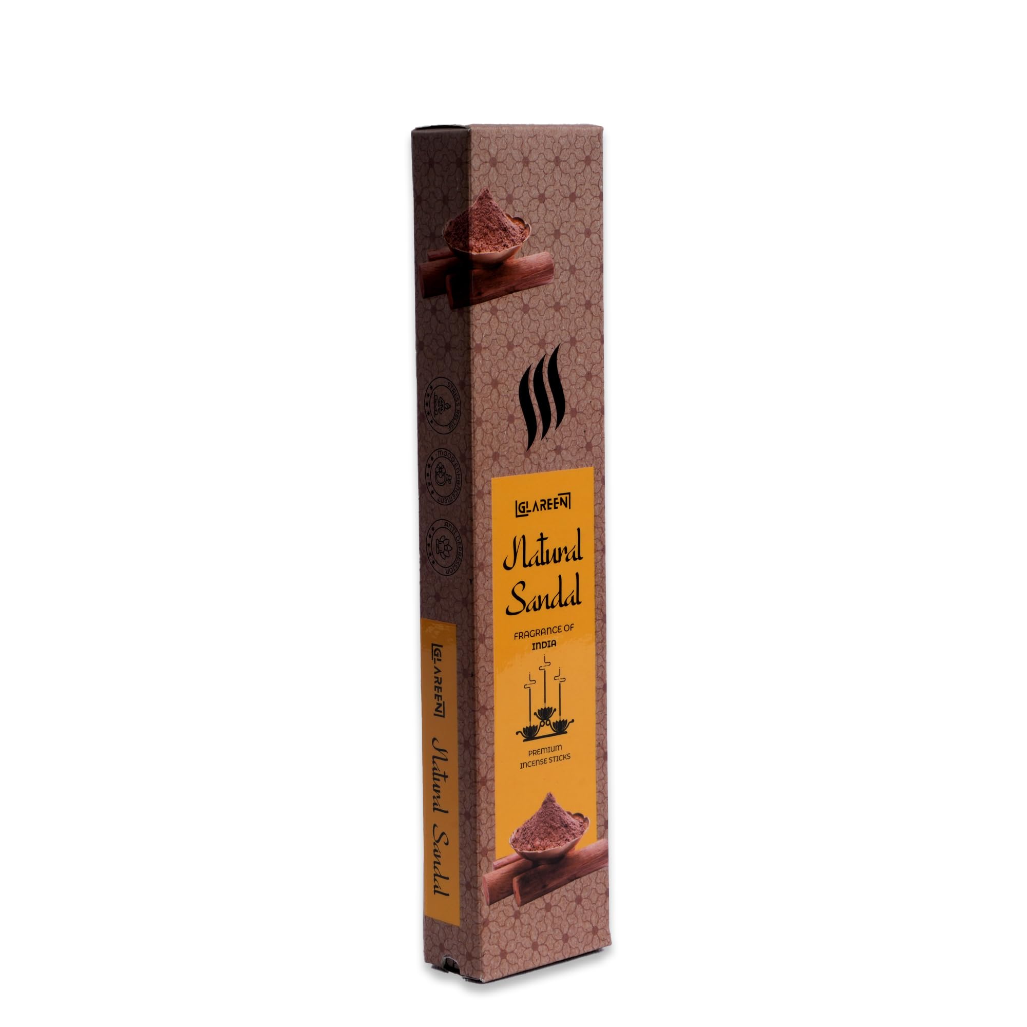 Natural Sandal Harmony: Pure Sandalwood Agarbatti Incense Sticks (Pack of 50) | Embrace Tranquility with Every Scented Breath