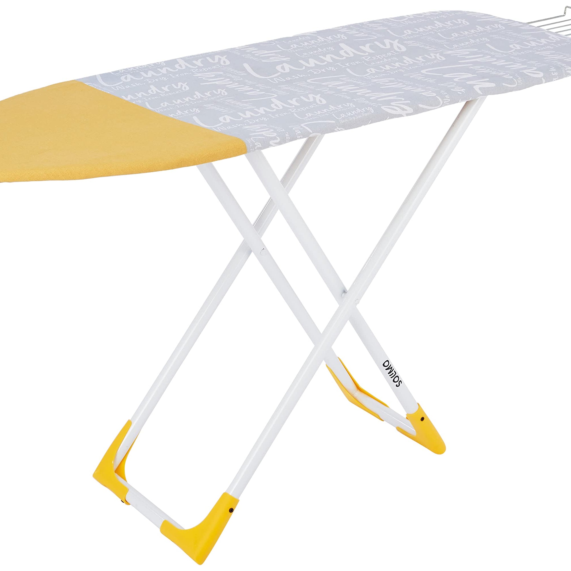 Amazon Brand - Solimo Wooden Ironing Board/Table with Iron Holder, Foldable & Adjustable (122 x 47cm)