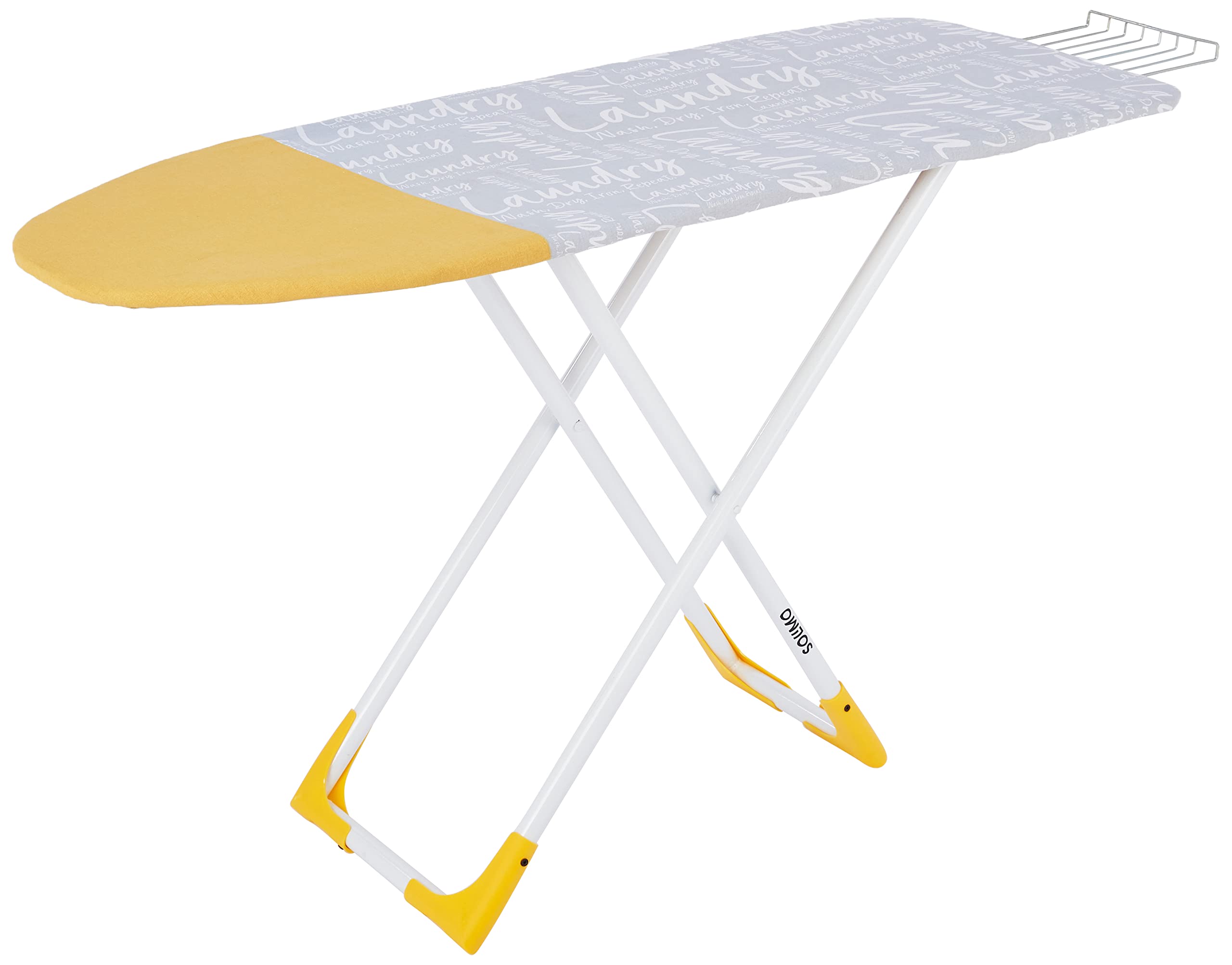 Amazon Brand - Solimo Wooden Ironing Board/Table with Iron Holder, Foldable & Adjustable (122 x 47cm)