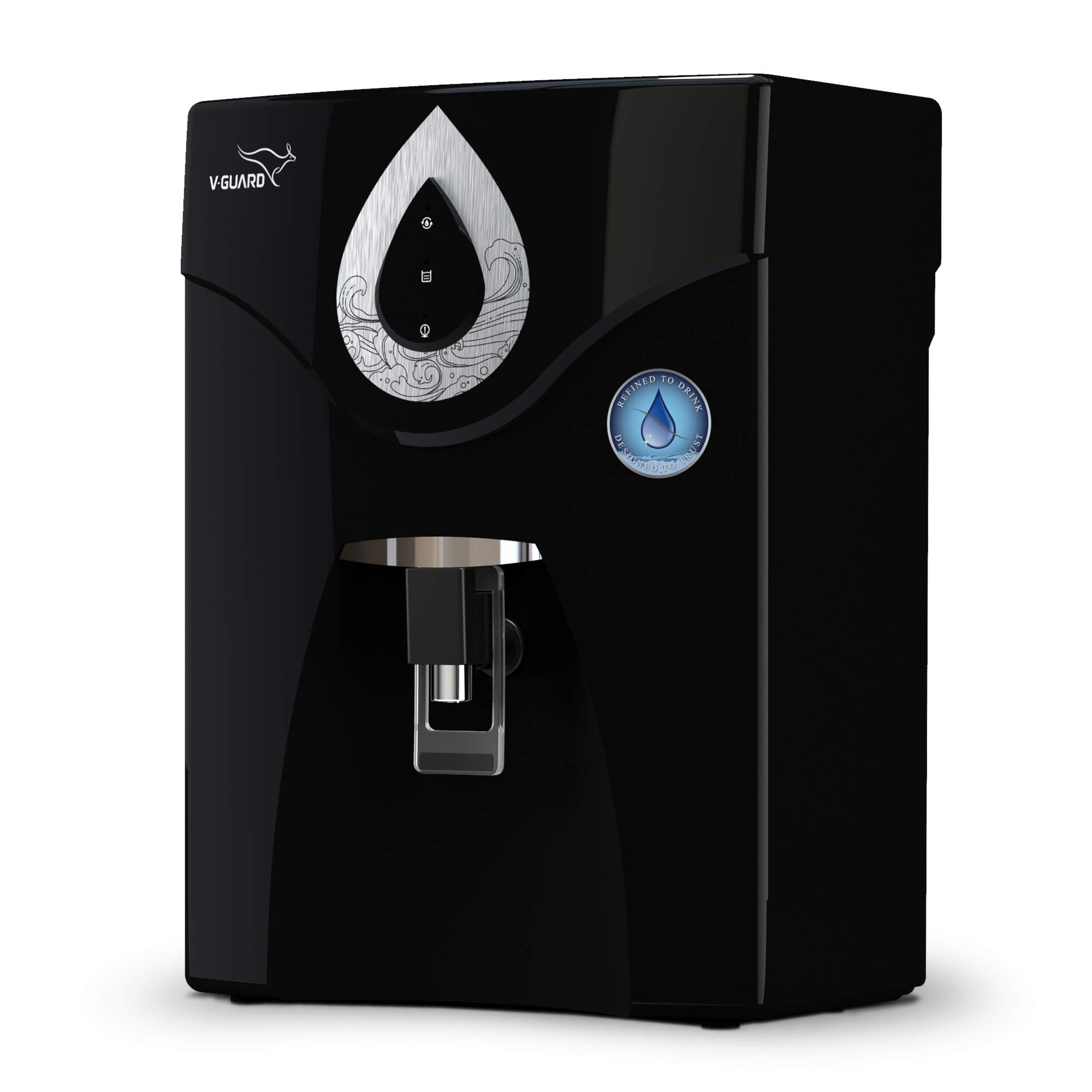 V-Guard Zenora RO UV Water Purifier | Free Service Benefits Worth Rs. 2450 | 8 Stage Purification | PAN India Installation | 7 L, Black