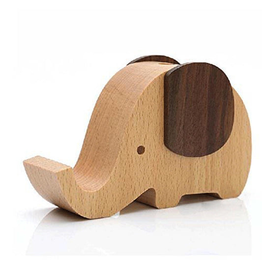 Trendy Crafts Wooden Elephant Shaped Pen Holder Mobile Display Stand, Multi-Coloured