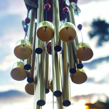 Paradigm Pictures fengshui Items Wind Chimes for Home Garden Decoration Hanging Item (Golden, Big Bell)