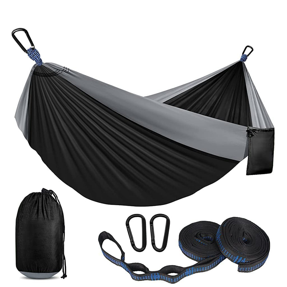 Venzina® Hammock for Camping Outdoor Activities with 2 Fixing Straps, Hammock Swing for Adults Kids, Portable Ultralight Nylon Hammock for Travel Beach Trekking, Maximum 200kg Load