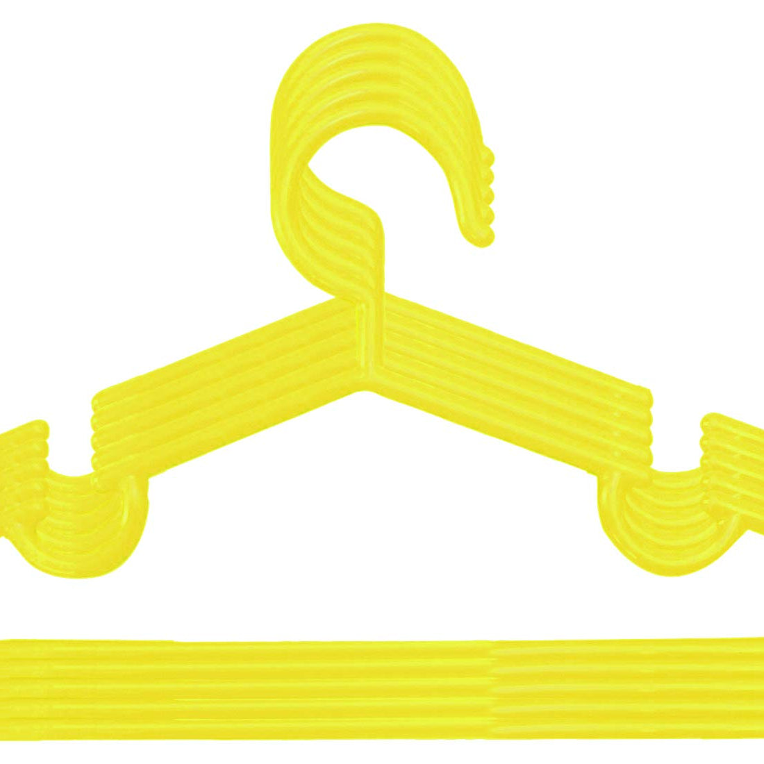 Kuber Industries Exclusive Plastic 5 Pieces Baby Hanger Set for Wardrobe (Yellow) - (CTLTC039142)