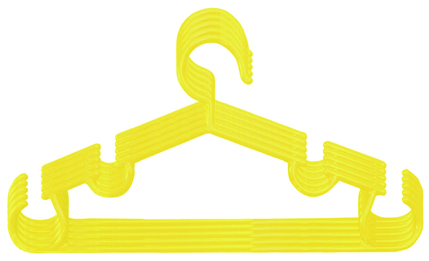 Kuber Industries Exclusive Plastic 5 Pieces Baby Hanger Set for Wardrobe (Yellow) - (CTLTC039142)