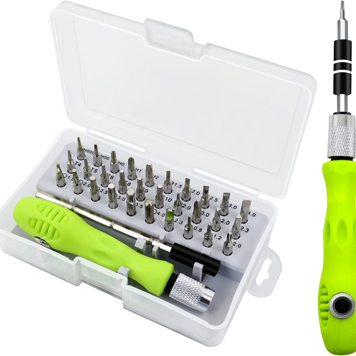 32 In 1 Small Screwdriver Set, Mini Magnetic Screwdriver Set – Contains 30 Bits Precision Repair Tool Kit, Torx Screwdriver Tool Sets for Eyeglass, Watch, Phones, Laptop, Computers, Toys