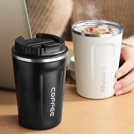 Dravizon Stainless Steel Vacuum Insulated Coffee Mug 510ML Insulated Coffee Cups Double Walled Travel Mug, Car Coffee Mug with Leak proof Lid Reusable Thermal Cup for Hot Cold Drinks Coffee, Tea