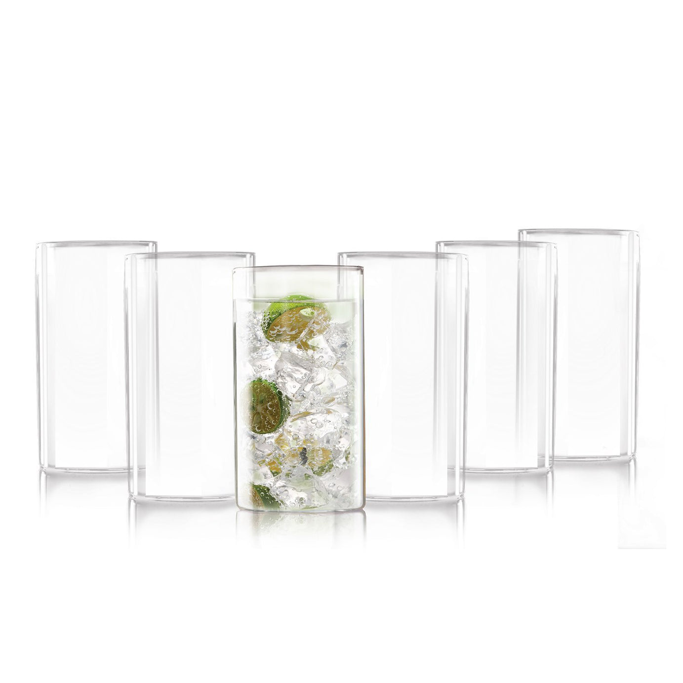 CELLO Roma Borosilicate Glass Tumblers, Set of 6, 290ml each, Clear