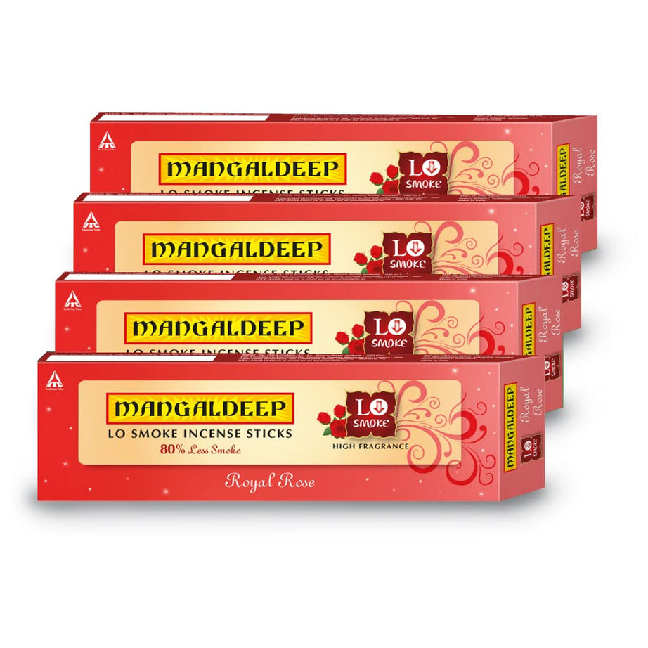 Mangaldeep Lo Smoke Incense Sticks - Royal Rose 200 sticks