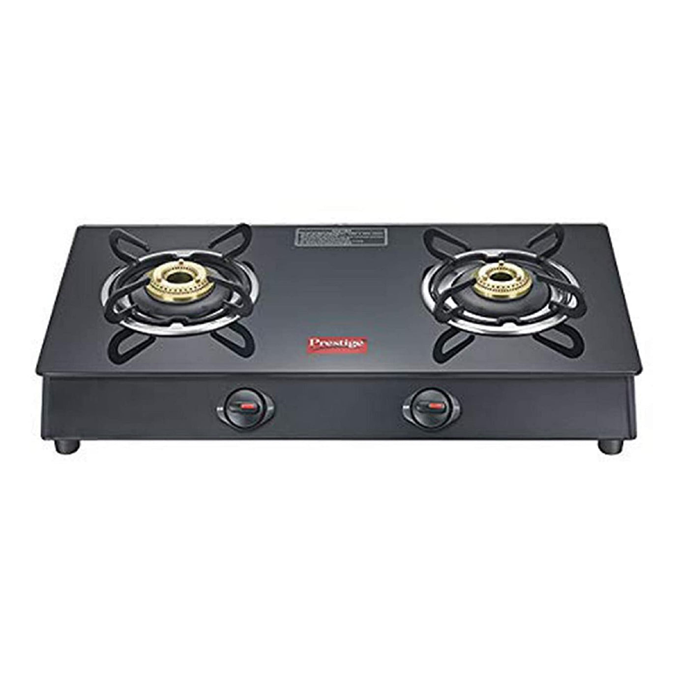 Prestige Marvel Plus 2 Burner Glass Top, Gas Stove (GTM 02, Black) - Manual Ignition