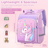 PALAY® Unicorn Backpack for Kids Girls Stylish Durable Water-Resistant Backpack Shoulder School Bags for Girls Kids 6-12 Years Old Birthday & Rakhi Gift - Purple