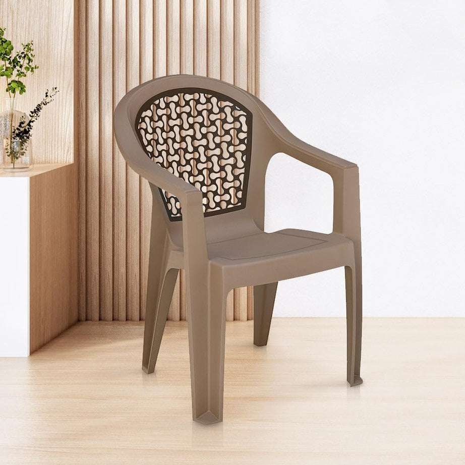 Nilkamal Paradise Plastic Mid Back Chair | Chairs for Home| Dining Room| Bedroom| Kitchen| Living Room| Office - Outdoor - Garden |100% Polypropylene Stackable Chairs