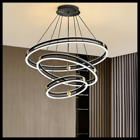 Smartway®- Chandelier for living room,modern,dining table,hall,hanging ceiling light,pendant lamp, 130 watt Clara,Smart Voice Assist (Google, Alexa), App Control