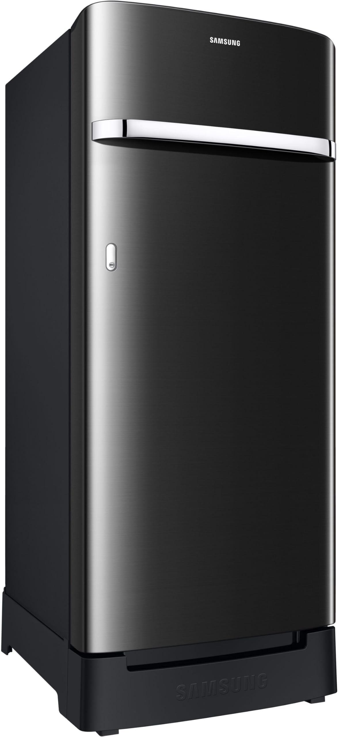 Samsung 215 L, 3 Star, Digital Inverter, Direct-Cool Single Door Refrigerator (RR23D2H23BX/HL, Luxe Black, Base Stand Drawer)