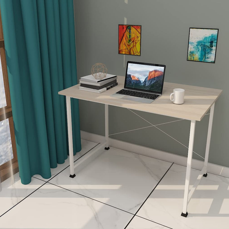 SUNNYCRAFT Multipurpose Computer Table,Study Table (90x60x75cm) Modern Study Desk Laptop Table for Home & Office(White)(Material-Engineered Wood)