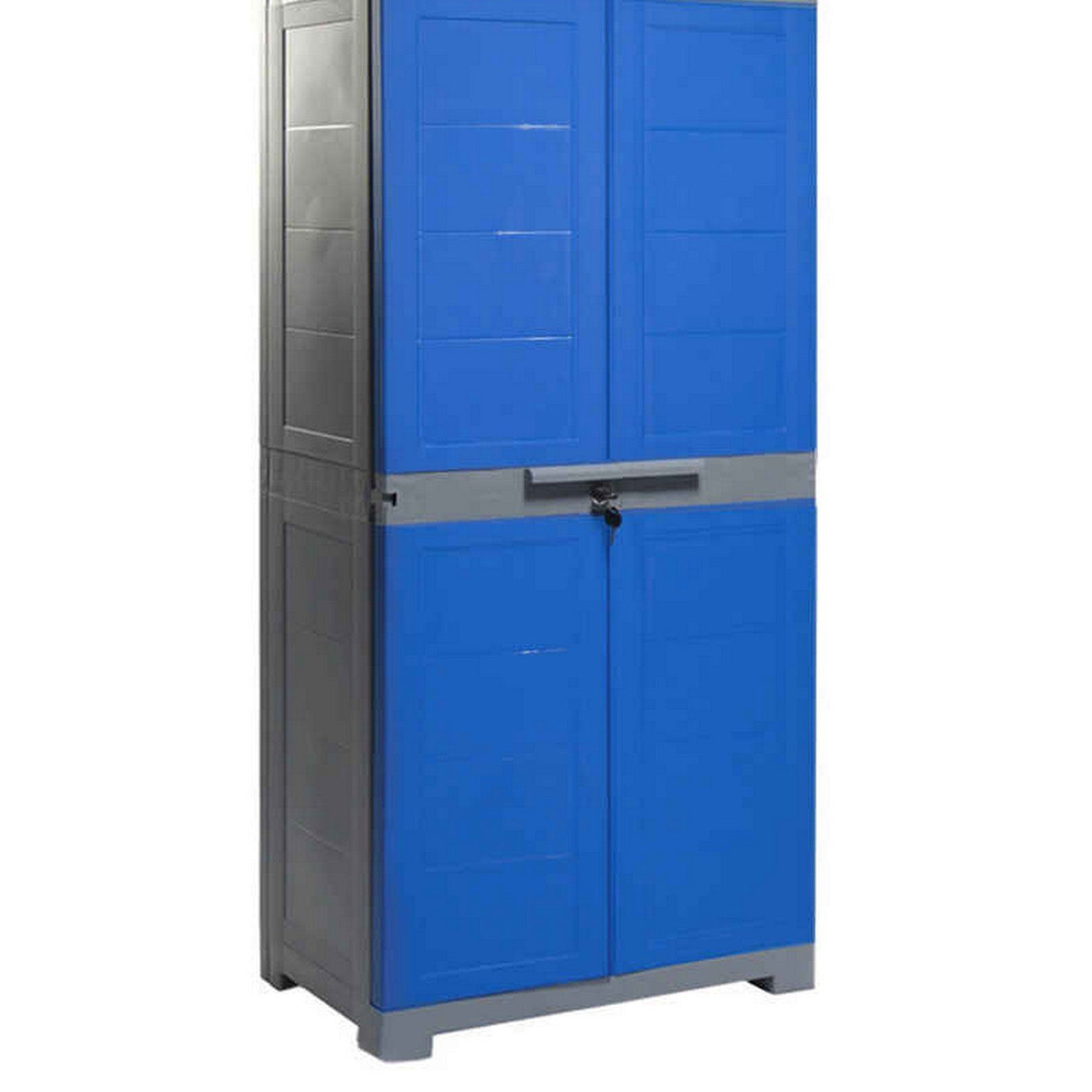 Cello Novelty Plastic Big 2 Door Cupboard - Blue and Grey