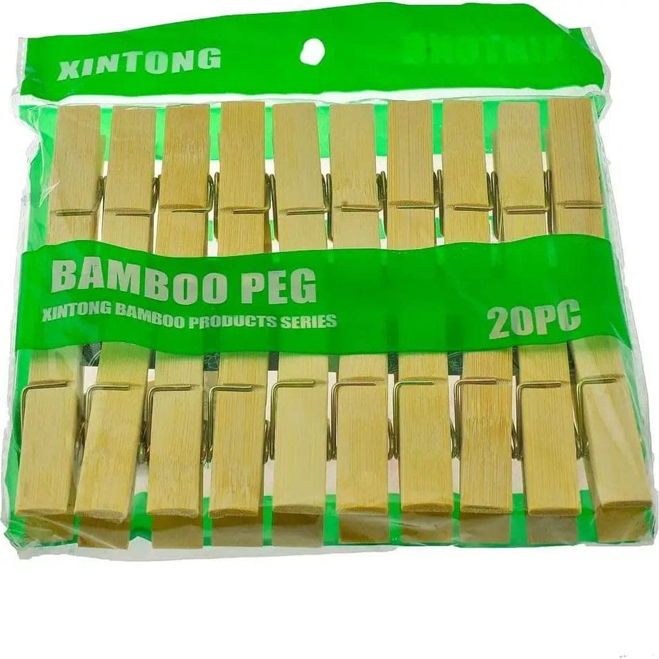 Real Wooden Bamboo Japanese Tecnology for Clothes Pegs Hanging Clips Japanese Tecnology Strong Heavy Griped Pack of 20 Piece