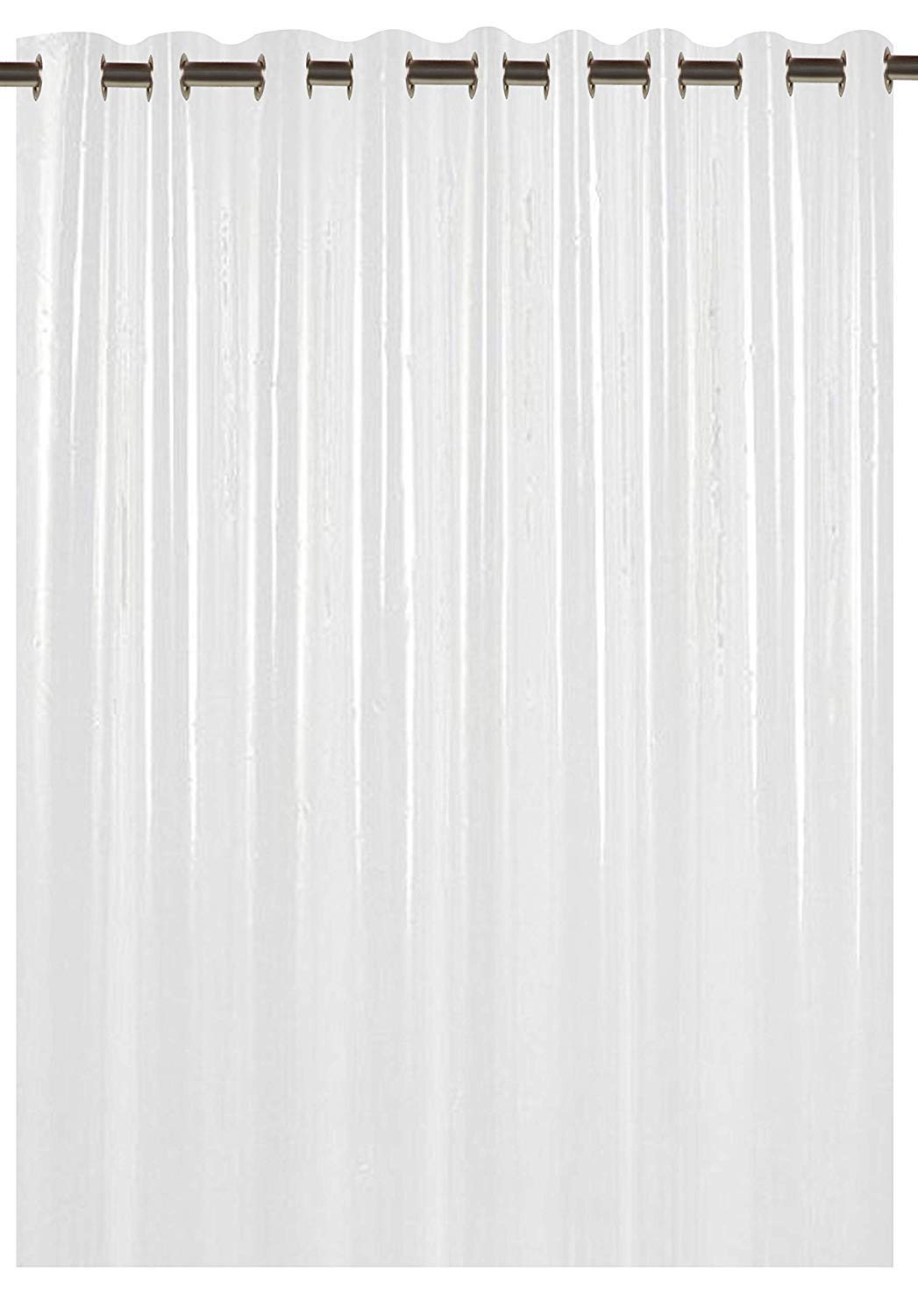 Kuber Industries .30MM Pack of 2| Eyelet AC Curtain | PVC Door Window Curtain | Curtains for Door | Curtain for Bathroom | Waterproof Shower Curtain | 8 Feet| Transparent